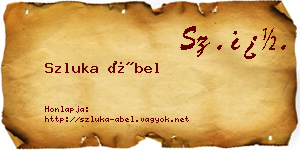 Szluka Ábel névjegykártya