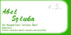abel szluka business card